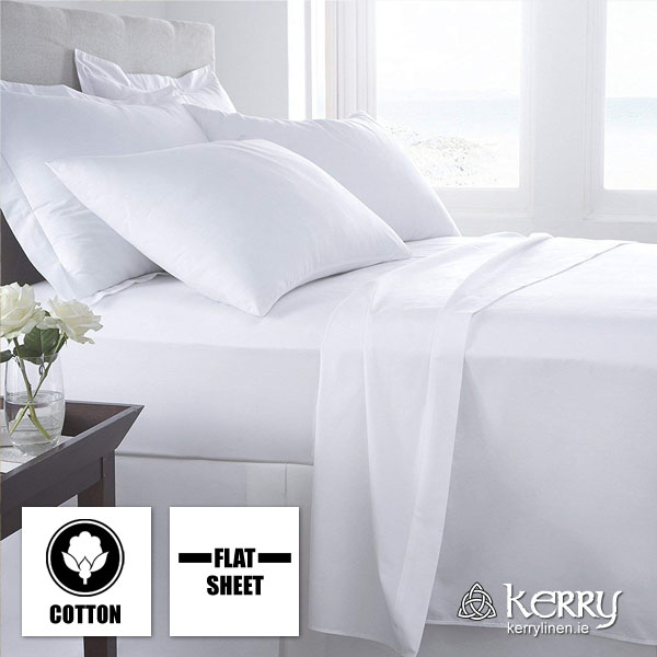 Cotton Flat Sheets - Bedding and Bed Linen Ireland - KerryLinen P01
