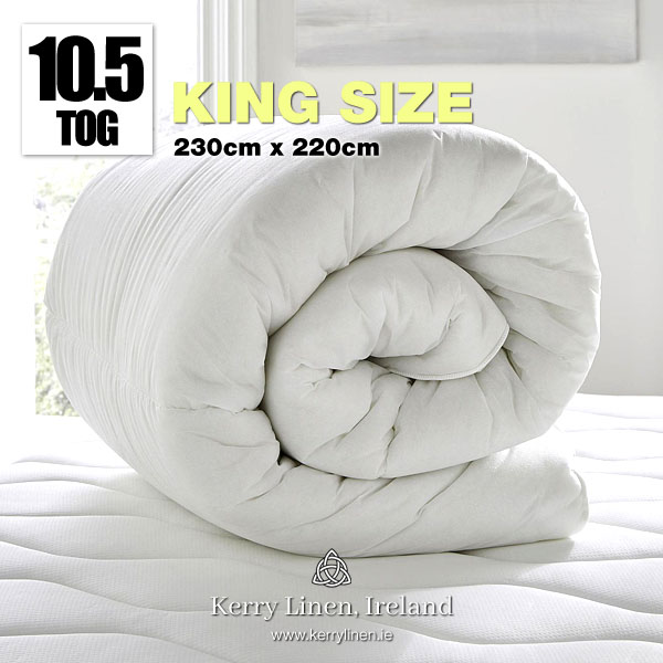 10.5 TOG Hollowfibre King Size Duvet - Kerry Linen - Bedding and Bed Linen, Ireland P01