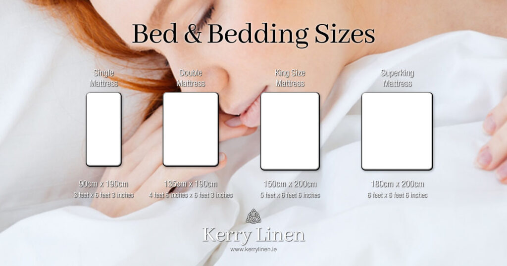Bed Sizes and Bed Linen Size Guide - Kerry Linen
