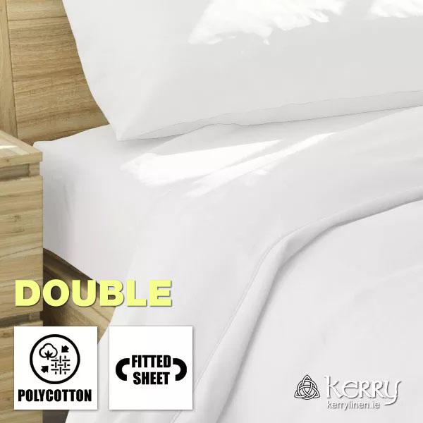 Double Polycotton Fitted Sheets - Bedding and Bed Linen Ireland - KerryLinen P01