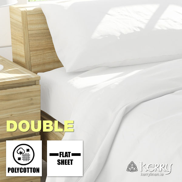 Double Polycotton Flat Sheets - Bedding and Bed Linen Ireland - KerryLinen P01