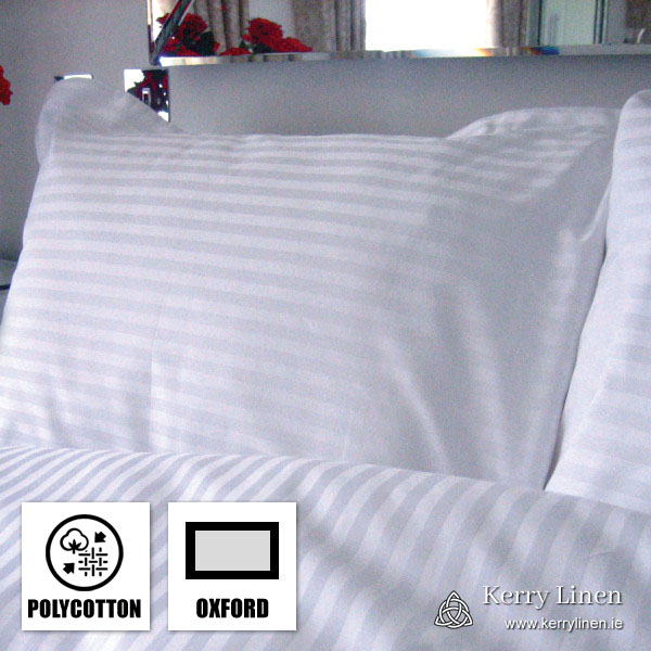 Satin Stripe Pillowcases, Oxford Style - Bedding and Bed Linen Ireland - KerryLinen P01